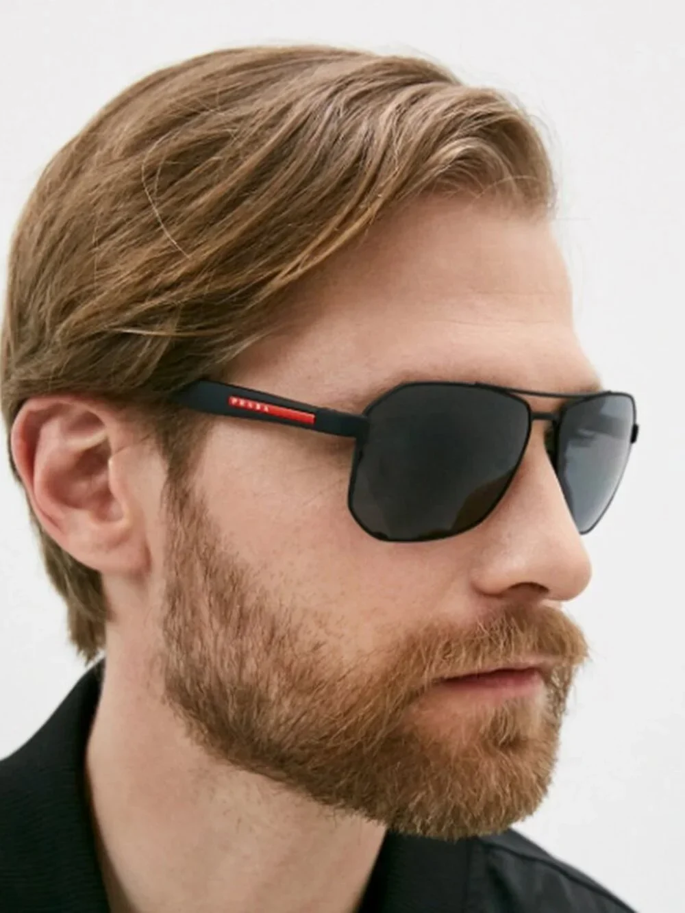 Prada Linea Rossa PS51VS DG05Z1 Men Black Gray Sport Sunglasses Authentic NEW